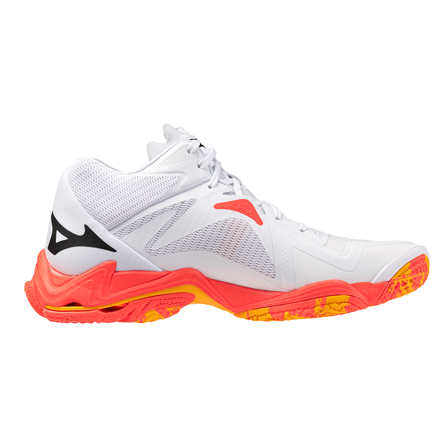 Mizuno WAVE LIGHTNING Z8 MID White/Fiery Coral 2/Citrus